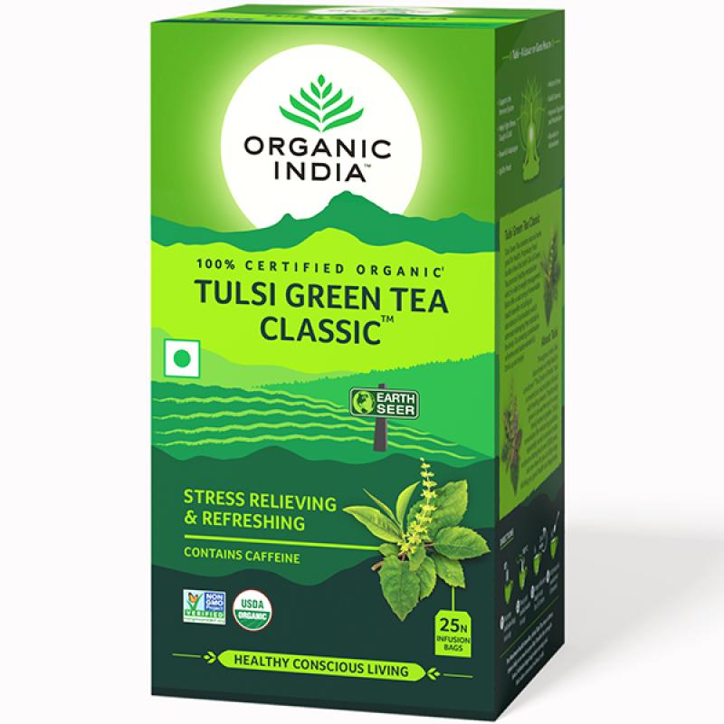Organic India Tulsi Classic Green Tea Bags